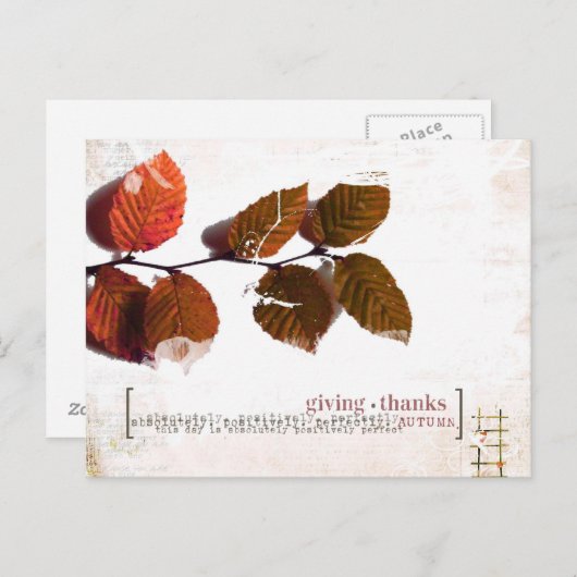 Dankeskarte Postkarte (Vorne/Hinten)