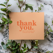 Dankeskarte | Retro Peach Orange