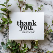 Dankeskarte | Retro Schwarz/Weiß