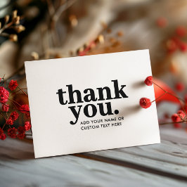 Dankeskarte | Retro Schwarz/Weiß