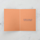 Dankeskarte | Royal Blue Orange, Floral, Herz (Innenseite)