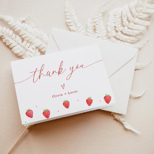 Dankeskarte   Strawberry Baby Dusche Vielen Dank