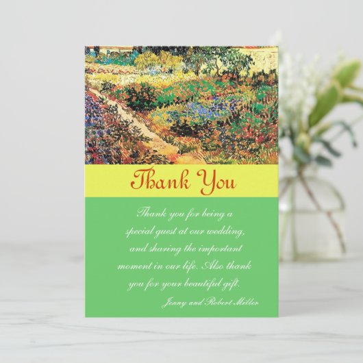 Dankeskarte. Vincent van Gogh Dankeskarte (Stehend Vorderseite)