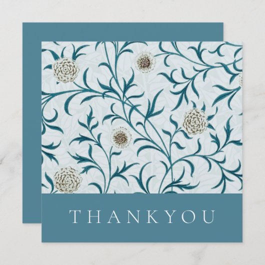Dankeskarte: WILLIAM MORRIS : FLORALISCHES DESIGN Dankeskarte (Vorne/Hinten)