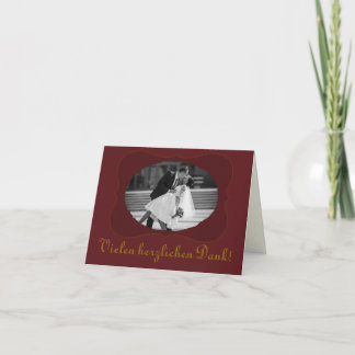 Dankeskarte zur Hochzeit im Vintage-Stil