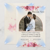 Dankeskarte zur Hochzeit in der Blush Rose Kirche (Vorne/Hinten)