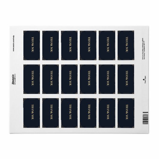 Dankeskarten Adressaufkleber (Vorne)