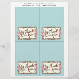 Dankeskarten - Alice im Wunderland Flyer