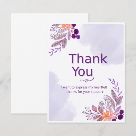 Dankeskarten  dankeskarte (Vorne/Hinten)