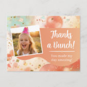 Dankeskarten-Design zum Kindergeburtstag mit Paste Postkarte (Vorderseite)
