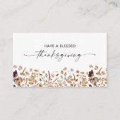 Dankeskarten-Einschluss mit Herbstlaub-Motiv Begleitkarte (Vorderseite)