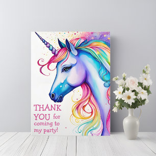 Dankeskarten Fantasievolles Einhorn Geburtstagspos Postkarte