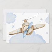 Dankeskarten-Foto mit Flugzeug - Time Flies Einladung (Rückseite)