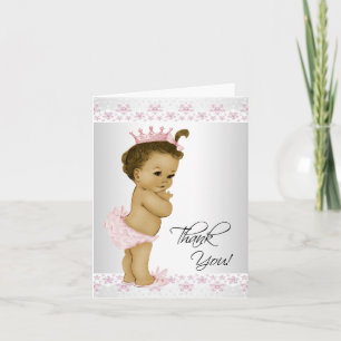 Dankeskarten für afroamerikanische Babyparty für M Dankeskarte