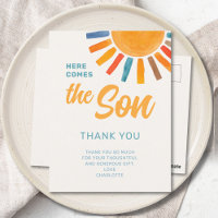 Dankeskarten für Baby Shower für Sunshine Boy