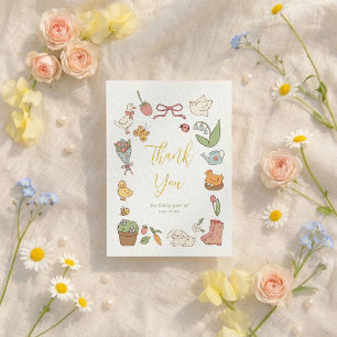 Dankeskarten für Baby Shower im Frühlingsgarten Dankeskarte
