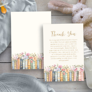 Dankeskarten für Baby Shower mit Buch-Motiv Dankeskarte