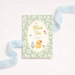Dankeskarten für Baby Shower mit Küken-Motiv Dankeskarte