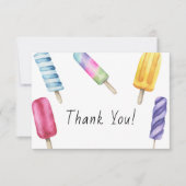 Dankeskarten für Baby Shower mit Popsicle-Motiv Dankeskarte (Vorderseite)