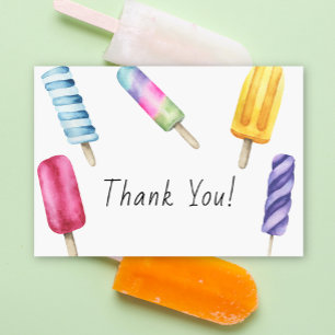 Dankeskarten für Baby Shower mit Popsicle-Motiv Dankeskarte