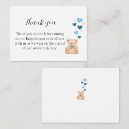 Dankeskarten für Baby Shower – Süßer kleiner Junge Mitteilungskarte