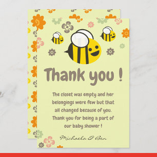Dankeskarten für Bienen Süß wie es sein kann Mutte Dankeskarte