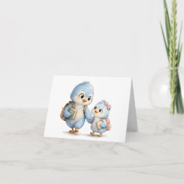 Dankeskarten für Blaue Vogel-Geschwister Dankeskarte