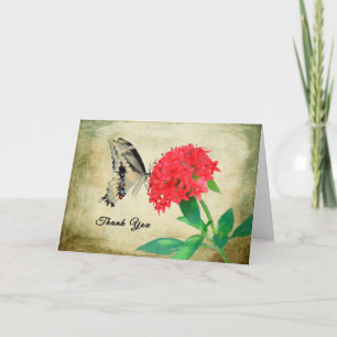 Dankeskarten für das Abendessen, Schmetterling Dankeskarte