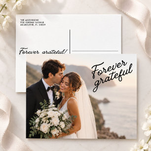 Dankeskarten für die moderne Hochzeit Postkarte