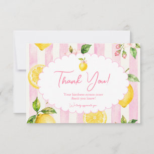Dankeskarten für eine rosé Zitronenlimonaden-Somme RSVP Karte