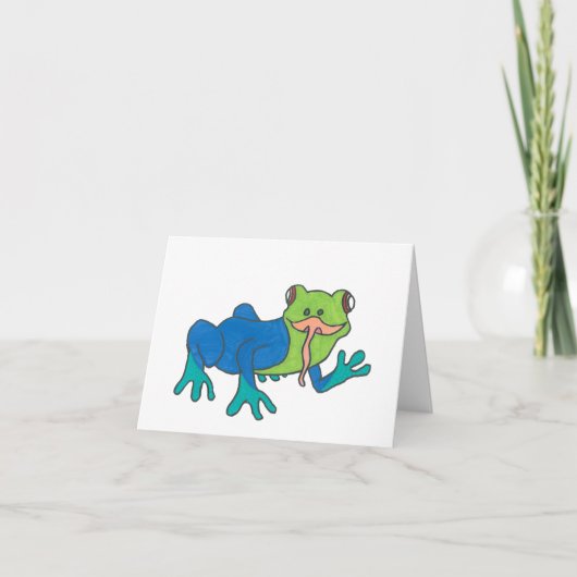 Dankeskarten für Frank den Frosch Dankeskarte (Vorderseite)