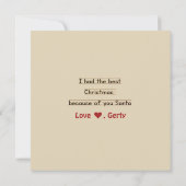 Dankeskarten für Kinder an den Weihnachtsmann Dankeskarte (Rückseite)