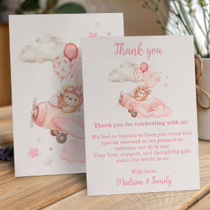 Dankeskarten für Mädchen-Baby-Shower 'Bearly Wait  Dankeskarte