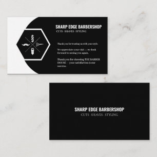Dankeskarten für Sharp Edge Barbershop Visitenkarte
