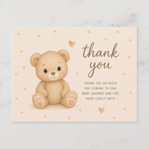 Dankeskarten für Teddybär-Baby-Party Postkarte