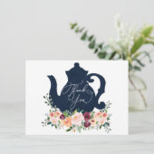 Dankeskarten für Time for Tea Shower Dankeskarte (Stehend Vorderseite)