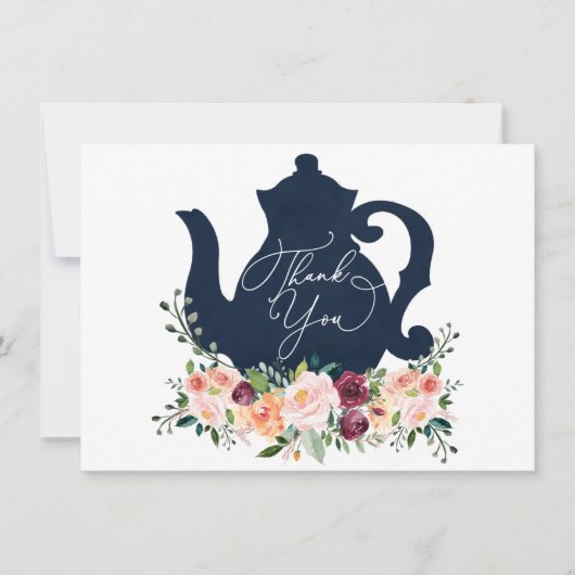 Dankeskarten für Time for Tea Shower Dankeskarte (Vorderseite)