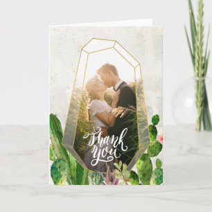 Dankeskarten für Wüsten-Sukkulenten - Stein Dankeskarte