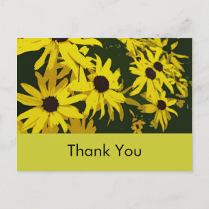 Dankeskarten, gelbe Gänseblümchen. Postkarte