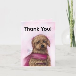 Dankeskarten (golden doodle) dankeskarte