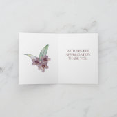 Dankeskarten - Hellblau mit Blumen Karte (Innenseite)