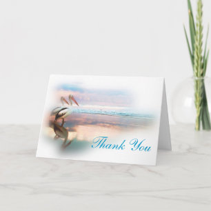 Dankeskarten im Thema Strandhochzeit Dankeskarte