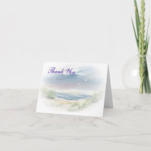 Dankeskarten im Thema Strandhochzeit Dankeskarte