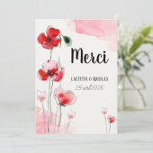 Dankeskarten "Klatschmohn" Dankeskarte (Stehend Vorderseite)
