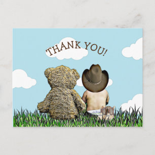 Dankeskarten Kleiner Cowboy Postkarte