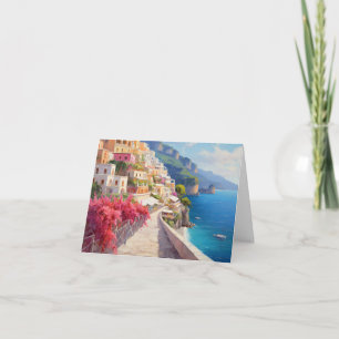 Dankeskarten mit Amalfi-Küste Positano Italien Dankeskarte