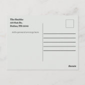 Dankeskarten mit dunkelorangen Herbstblumen Postkarte (Rückseite)