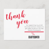 Dankeskarten mit Gewinnspiel Postkarte (Vorderseite)