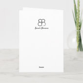 Dankeskarten mit hellvioletter Scheibenblume Dankeskarte (Rückseite)