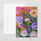 Dankeskarten mit lebendigen Wildblumen Dankeskarte (Vorne/Hinten)
